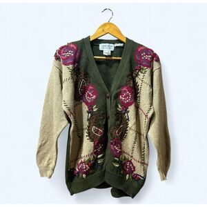 Jantzen Classics Embroidered by Hand Vintage Long Sleeve Women’s Size Large Card